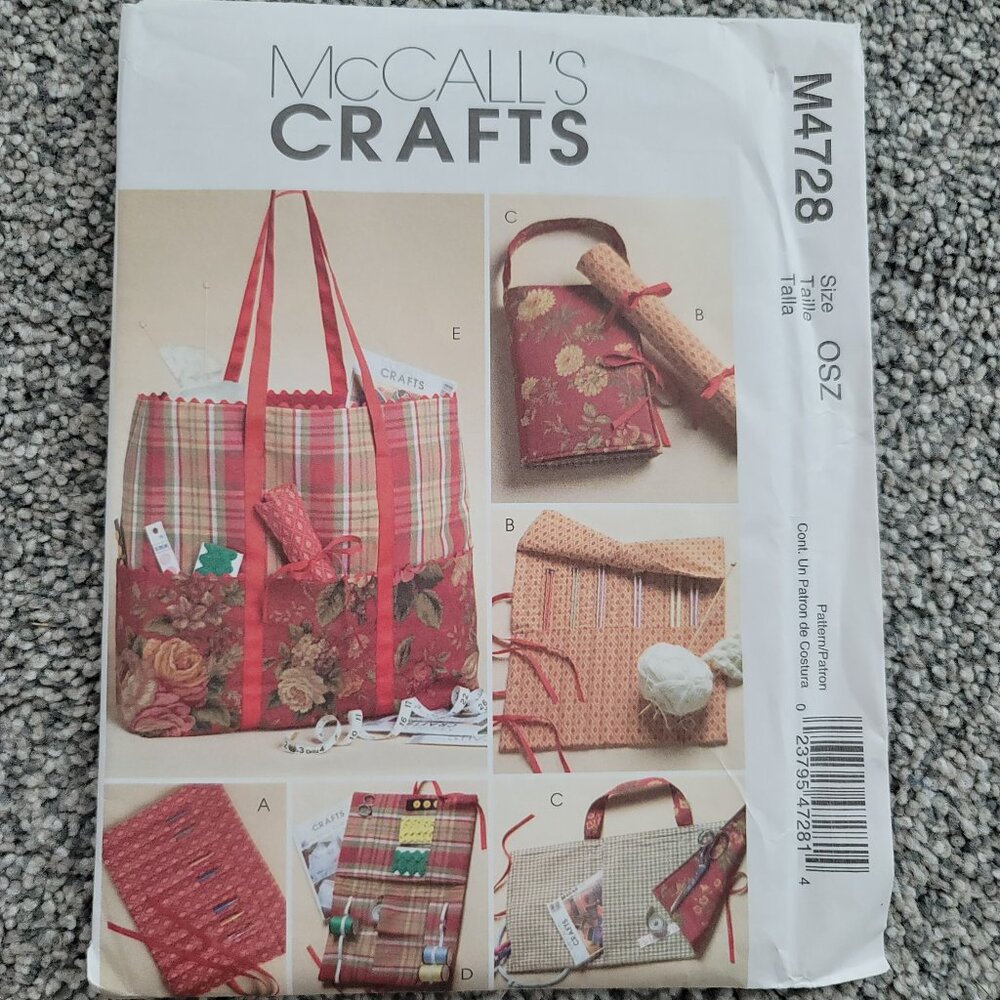 McCalls Crafts Sewing Organizer pattern #M4728 Un Cut